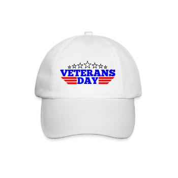 Logo Veterans Day - Baseballkappe - Weiß/Weiß - Vorne