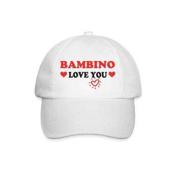 BAMBINO love you - Baseballkappe - Weiß/Weiß - Vorne
