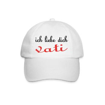 Ich liebe dich VATI - Baseballkappe - Weiß/Weiß - Vorne