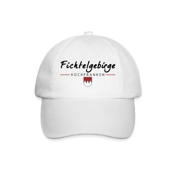 Fichtelgebirge Hochfranken Franken-Wappen - Baseballkappe - Weiß/Weiß - Vorne