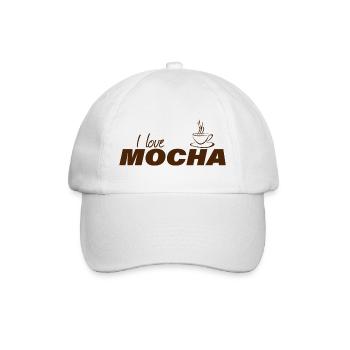 I LOVE MOCHA - Baseballkappe - Weiß/Weiß - Vorne