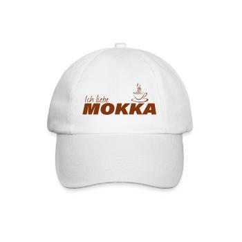 ICH LIEBE MOKKA - Baseballkappe - Weiß/Weiß - Vorne
