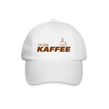 ICH LIEBE KAFFEE - Baseballkappe - Weiß/Weiß - Vorne