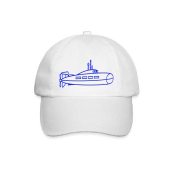 U-Boot Unterseeboot Tauchgang Tauchboot Kapitän - Baseballkappe - Weiß/Weiß - Vorne