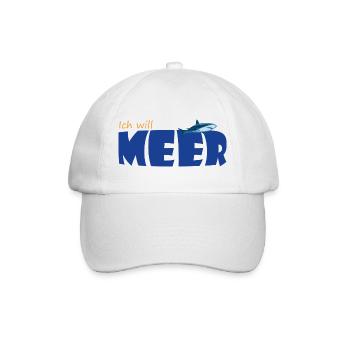 ICH WILL MEER - Baseballkappe - Weiß/Weiß - Vorne