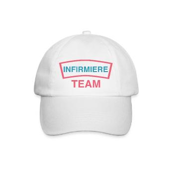 Pflegeteam - Baseballkappe - Weiß/Weiß - Vorne