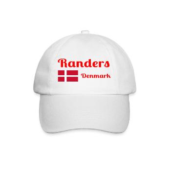 Randers Dänemark - Stylische Drucke - Baseballkappe - Weiß/Weiß - Vorne