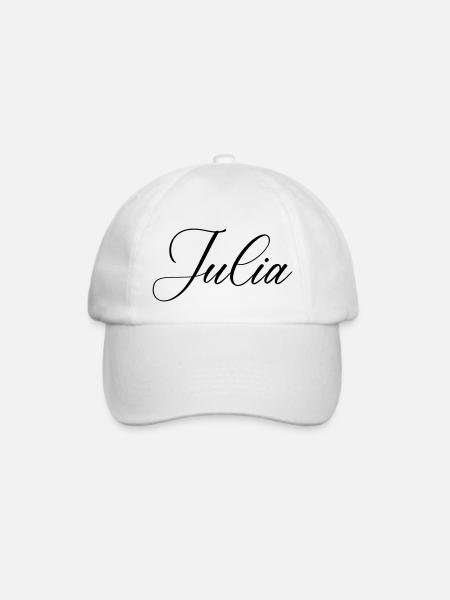 julia name - Baseballkappe - Weiß/Weiß