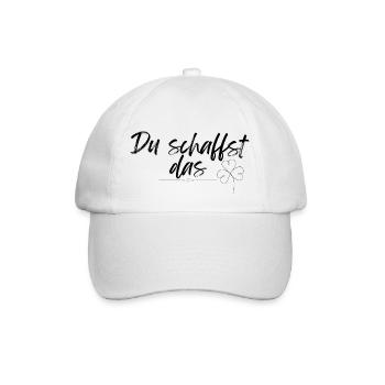 Du schaffst das - Baseballkappe - Weiß/Weiß - Vorne