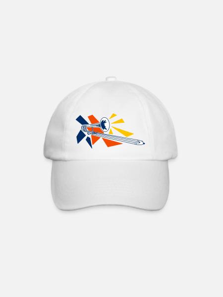 Posaune Pop Art - Baseballkappe - Weiß/Weiß