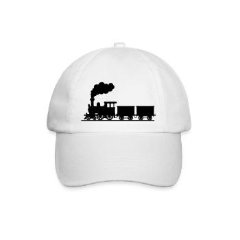 dampflokomotive - Baseballkappe - Weiß/Weiß - Vorne