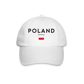 Polnischer Stolz, minimalistisches, elegantes Design - Baseballkappe - Weiß/Weiß - Vorne