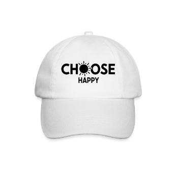 Bright Sunburst Wählen Sie Happy Design - Baseballkappe - Weiß/Weiß - Vorne