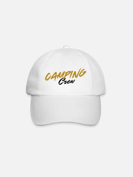 Abenteuerliches Camping-Design mit Naturmotiven - Baseballkappe - Weiß/Weiß