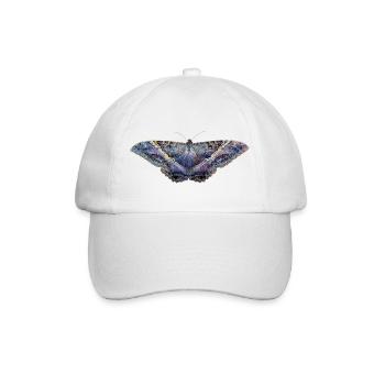 Blauer Schmetterling - Baseballkappe - Weiß/Weiß - Vorne