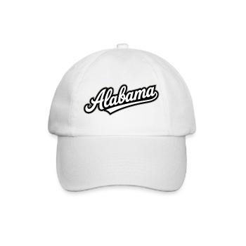 Alabama – Souvenir-Design des US-Bundesstaates - Baseballkappe - Weiß/Weiß - Vorne