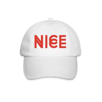 Nice Nice - Baseballkappe - Weiß/Weiß - Vorne