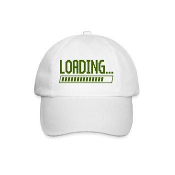 Ladebalken Pixel-Design - Baseballkappe - Weiß/Weiß - Vorne
