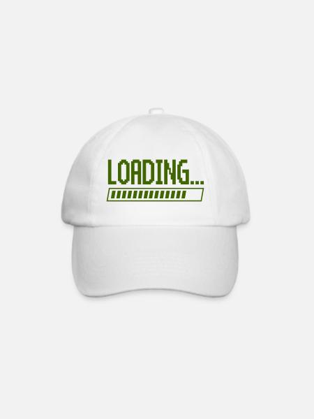 Ladebalken Pixel-Design - Baseballkappe - Weiß/Weiß