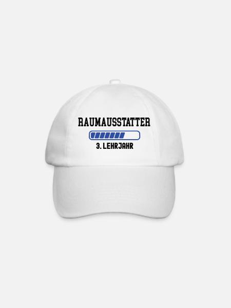 Ausbildung Raumausstatter 3. Lehrjahr Dekorateur - Baseballkappe - Weiß/Weiß