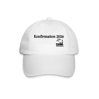 Konfirmation 2026 Glaube Symbol Zug - Baseballkappe - Weiß/Weiß - Vorne