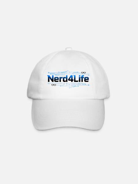 Nerd4Life Circuit Logo - Baseballkappe - Weiß/Weiß