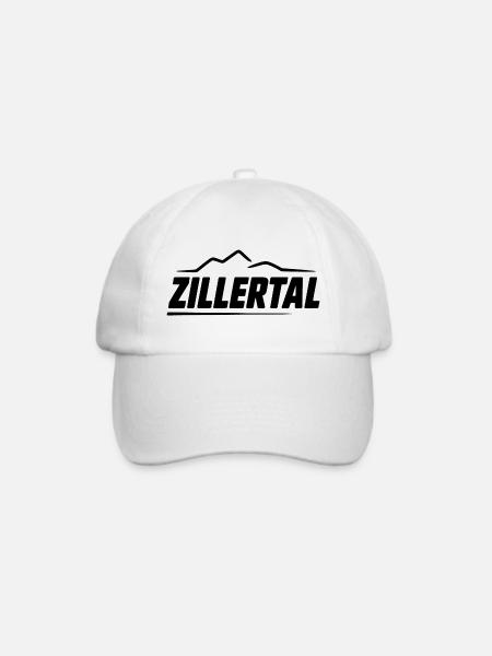 Zillertal - Souvenir Design - Baseballkappe - Weiß/Weiß