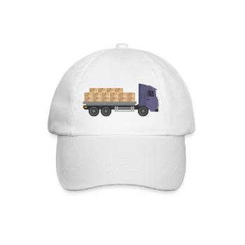 Container-LKW - Baseballkappe - Weiß/Weiß - Vorne