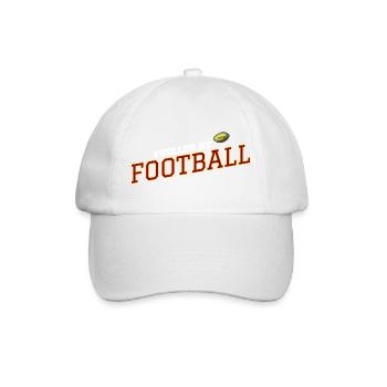 Angetrieben von Fußball-Design - Baseballkappe - Weiß/Weiß - Vorne