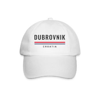 Stadt Dubrovnik, Kroatien - Baseballkappe - Weiß/Weiß - Vorne
