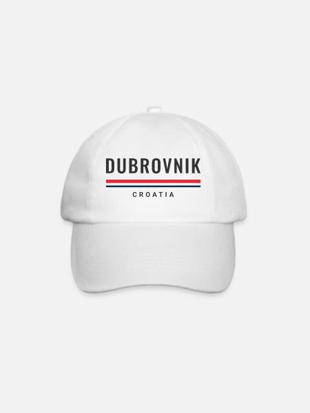 Stadt Dubrovnik, Kroatien - Baseballkappe - Weiß/Weiß