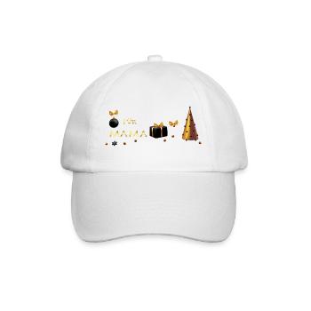 Weihnachtsgeschenk für Mama  - Baseballkappe - Weiß/Weiß - Vorne