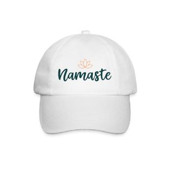 Namaste Lotus Calm Yoga - Baseballkappe - Weiß/Weiß - Vorne