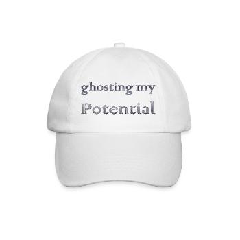 ghosting my potential - Baseballkappe - Weiß/Weiß - Vorne