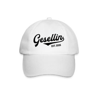 Gesellin 2026 Gesellenprüfung Ausbildung Azubi - Baseballkappe - Weiß/Weiß - Vorne