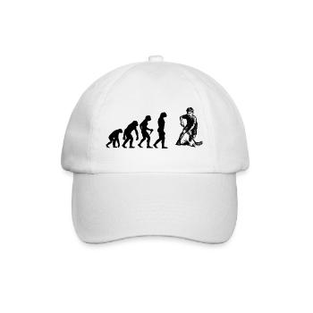 Tolles Unihockey Geschenk für Unihockey - Baseballkappe - Weiß/Weiß - Vorne