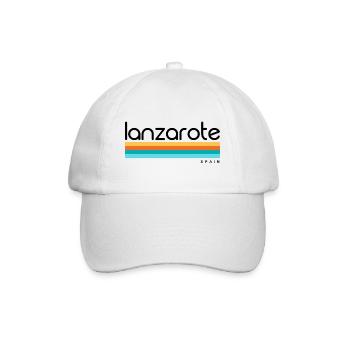 Lanzarote - Spain - Spanien - Espana - Kanaren - Baseballkappe - Weiß/Weiß - Vorne