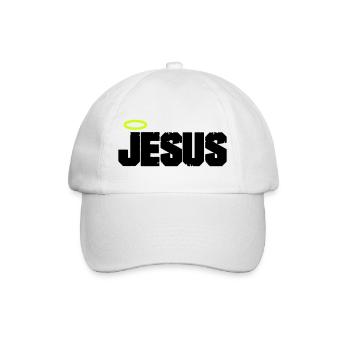 Jesus Christus - Baseballkappe - Weiß/Weiß - Vorne