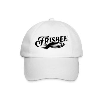 Frisbee Wurfscheibe Schriftzug Schwarz - Baseballkappe - Weiß/Weiß - Vorne