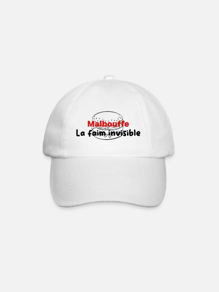 Malbouffe_la_faim_invisibMle - Baseballkappe - Weiß/Weiß