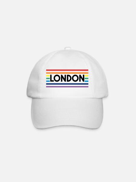 LONDON Urbaner Regenbogen - Baseballkappe - Weiß/Weiß