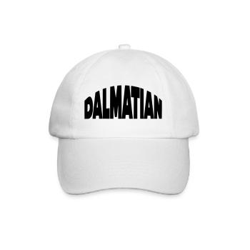 Dalmatiner, Dalmatian Schriftzug - Baseballkappe - Weiß/Weiß - Vorne