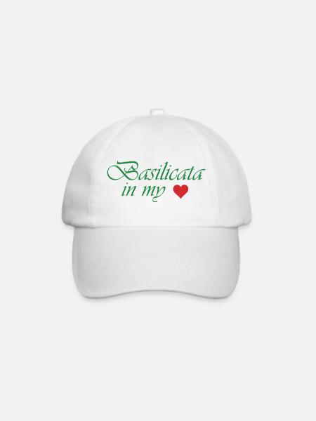 Basilicata in meinem Herzen - Baseballkappe - Weiß/Weiß