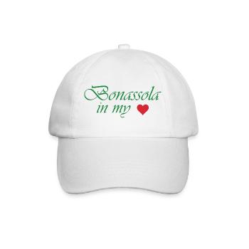 Bonassola in meinem Herzen - Baseballkappe - Weiß/Weiß - Vorne