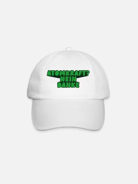 Atomkraft? Nein danke - Baseballkappe - Weiß/Weiß