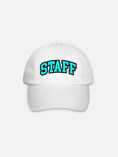 Staff Schriftzug - Baseballkappe - Weiß/Weiß