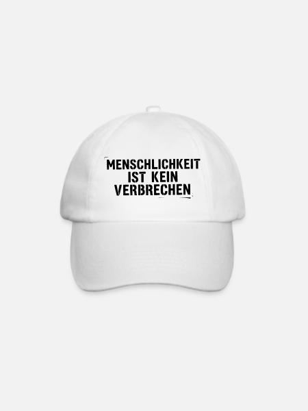 Human Rights Statement Typografie Design - Baseballkappe - Weiß/Weiß