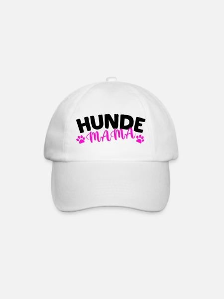 Hunde Mama - Baseballkappe - Weiß/Weiß