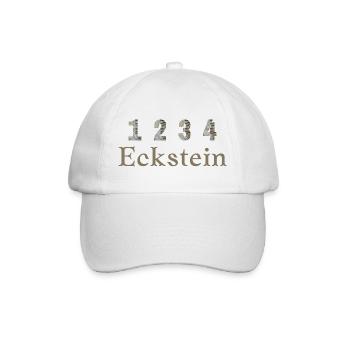 1,2,3,4 Eckstein - Wortschätze - vergessene Wörter - Baseballkappe - Weiß/Weiß - Vorne