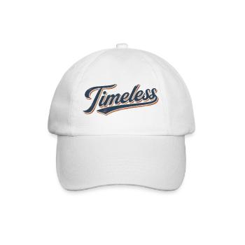 Zeitloses Vintage-Schriftzug - Baseballkappe - Weiß/Weiß - Vorne